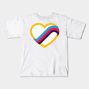 Polyamory Heart Symbol with Banner - New Colors! Kids T-Shirt